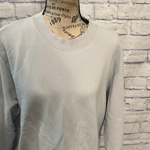 COS Sweatshirt Relaxed Fit Light Blue Size Small Cotton Blend - Picture 2 of 8